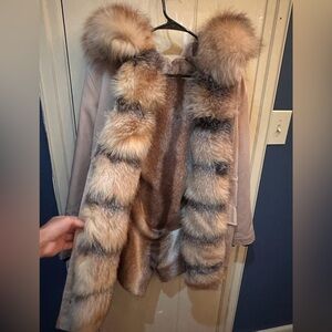 Tan Fox Fur Parka